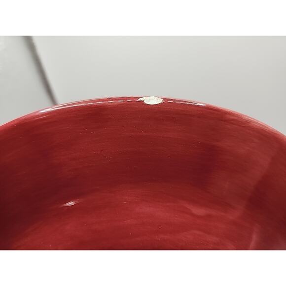 Corsica Home Hand Painted Hand Crafted Large 11 1/4" Red Dinner Serving Plate - Picture 5 of 7